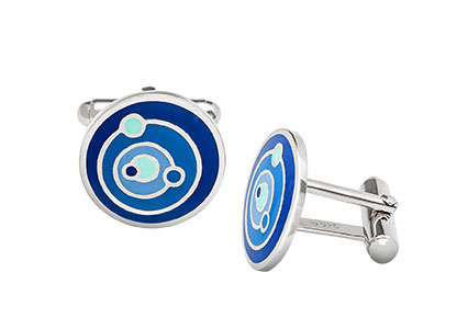 Silver-Cufflinks-Blue-Enamelled-CK00128