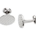 Real-Silver-Cufflinks-Oval-Checker-CK00028