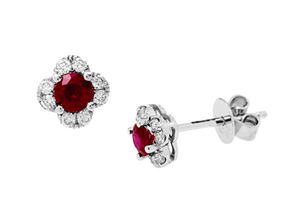 Diamond-&-Ruby-Flower-Earrings-ESA00433