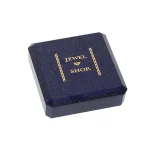 General purpose plastic and cotton wool jewellery box pictured closed.
