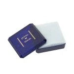 General purpose plastic and cotton wool jewellery box pictured open.