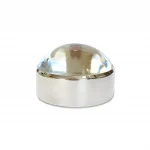 Plain side of magnifying glass with smooth sterling silver edging, subtly contrasted by the absence of the feature hallmark.