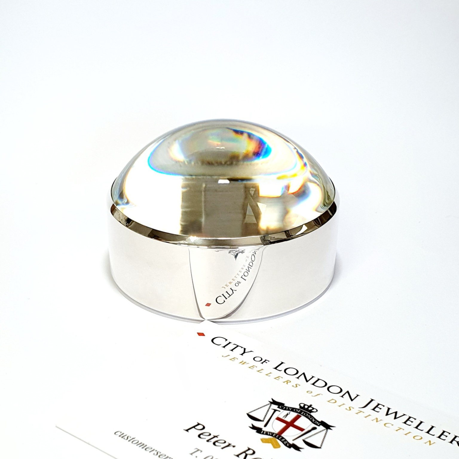 Sterling-Silver-Domed-Paperweight-Magnifying-Glass-MISC00018