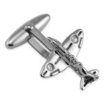 Genuine silver Spitfire cufflink CK00280 close-up view.