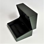  Douglas Pell's luxurious gift box for cufflinks open showing the side view.