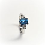 Aquamarine Platinum Ring RPT00172