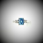 Aquamarine Platinum Ring RPT00172