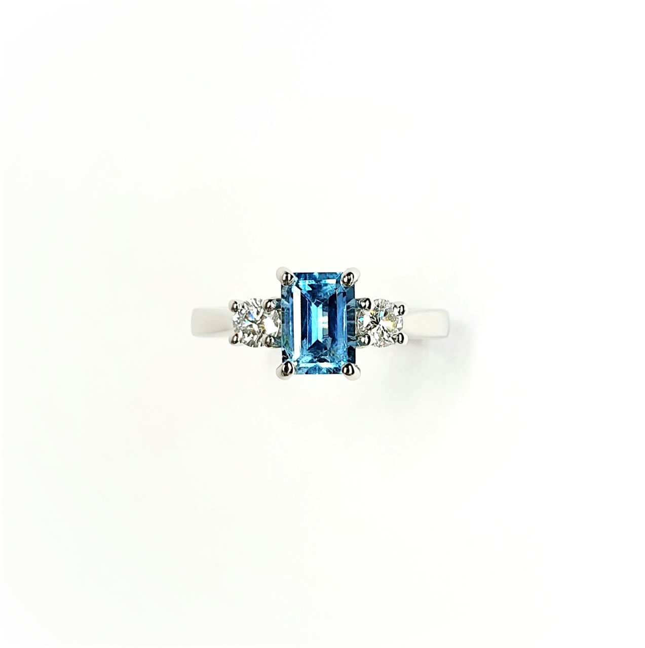 Aquamarine Platinum Ring RPT00172