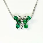 Emerald-&-Diamond-Butterfly-Pendant-Necklace-PCA00417