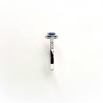 Cushion-Shape-Sapphire-&-Diamond-Platinum-Cluster-Ring-RPT0177