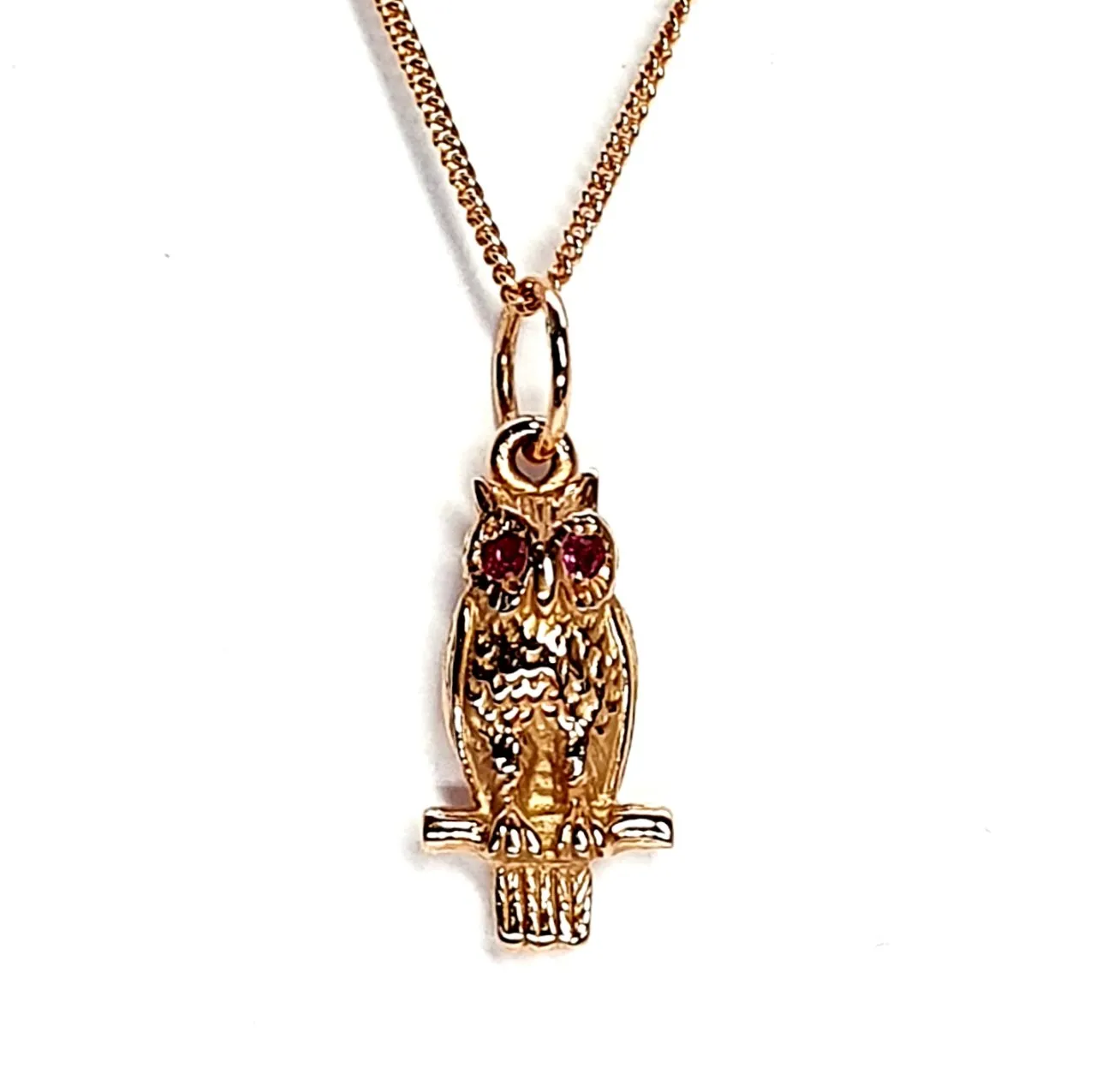 9ct-Rose-Gold-Owl-Pendant-Necklace-CMP0006