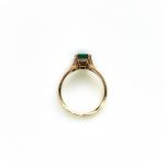 9ct-Yellow-Gold-Emerald-Cut-Green-Agate-Dress-Ring-R0064