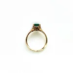 9ct-Yellow-Gold-Emerald-Cut-Green-Agate-Dress-Ring-R0064