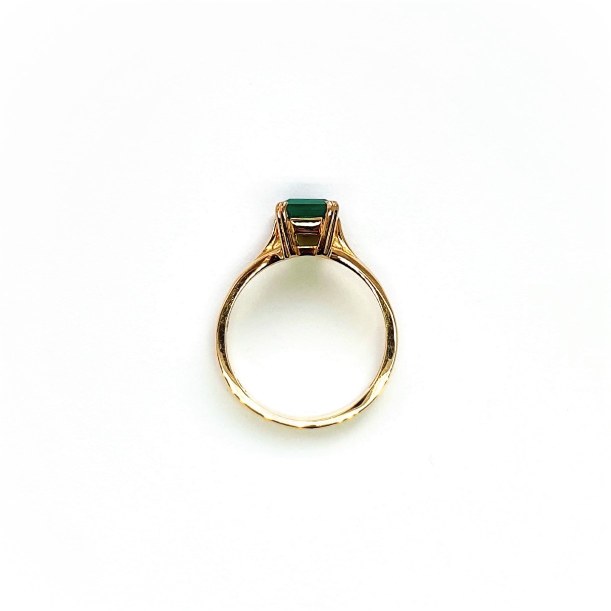 9ct-Yellow-Gold-Emerald-Cut-Green-Agate-Dress-Ring-R0064
