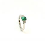 Emerald-&-Diamond-Three-Stone-Platinum-Ring-RPT0176