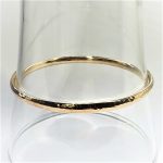 Heavy-Hammered-9ct-Gold-Comfort-Court-Shape-Slave-Bangle-B00054