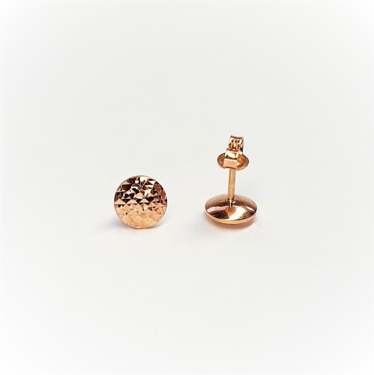 Diamond-Cut-Pattern-9ct-Rose-Gold-Disc-Stud-Earrings-ESP0113