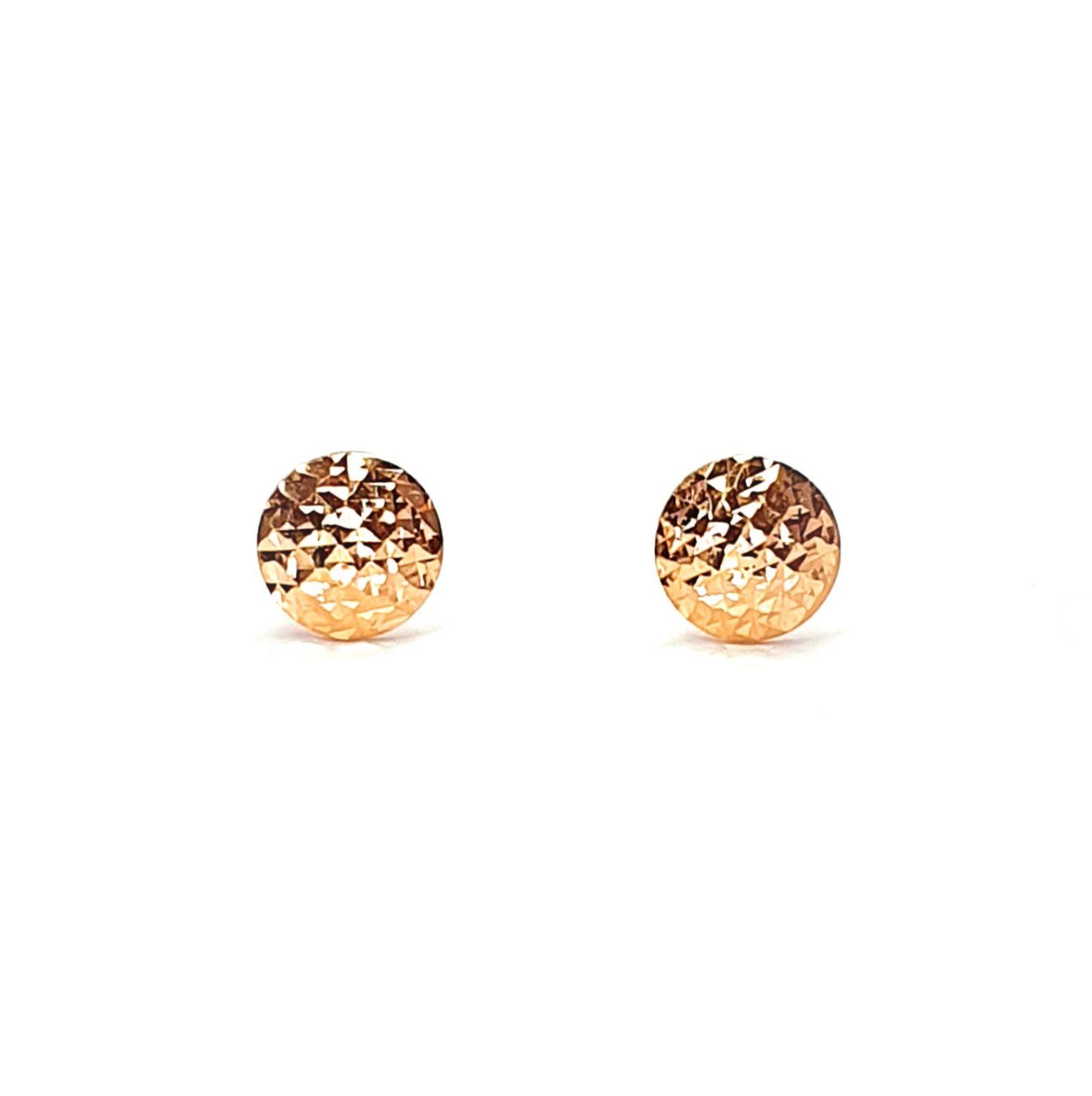 Diamond-Cut-Pattern-9ct-Rose-Gold-Disc-Stud-Earrings-ESP0113