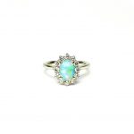 Platinum-Oval-Cluster-Ring-Set-With-One-Oval-Opal-&-Twelve-Round-Diamonds-RPT0181
