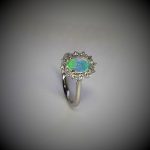 Platinum-Oval-Cluster-Ring-Set-With-One-Oval-Opal-&-Twelve-Round-Diamonds-RPT0181