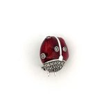 Marcasite-&-Red-Enamelled-Sterling-Silver-Lady-Bird-Brooch-BRS00091