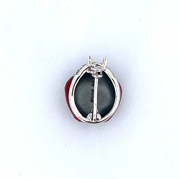 Marcasite-&-Red-Enamelled-Sterling-Silver-Lady-Bird-Brooch-BRS00091