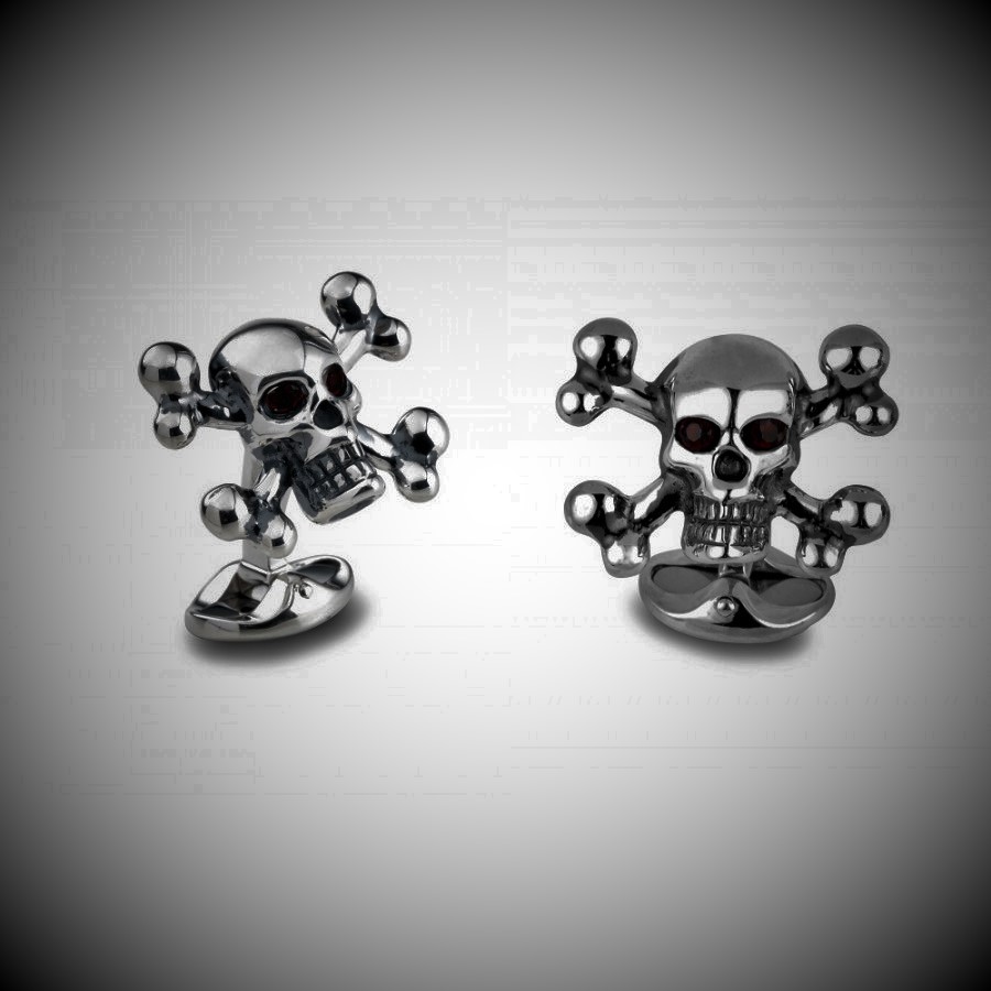 The-city-of-London-Jewellers-Presents-The-Rye-Sterling-Silver-Skull-&-Cross-Bone-Cufflinks-CK00287