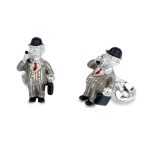 Real-Sterling-Silver-Grey-Enamelled-Suit-&-Red-Tie-Businessman-Cufflink- CK00290