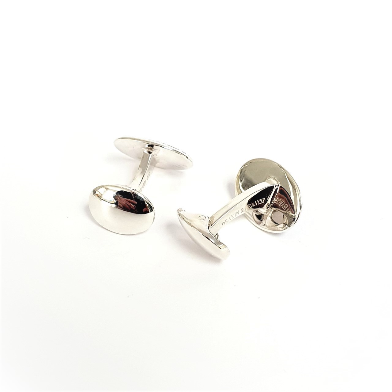  Genuine-Sterling-Silver-With-A-blue-green-And-Purple Tartan-Silver-Enamel-Cufflinks-CK00296