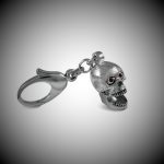 Fundamentals-Skull-Keyring-Fob-With-Red-Enamelled-Pooping-Eyes-KF0034-By Deakin-&-Francis
