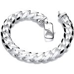 Heavy-Nine-Inch-Curb-Link-Sterling-Silver-Men's-Bracelet-BLSG066