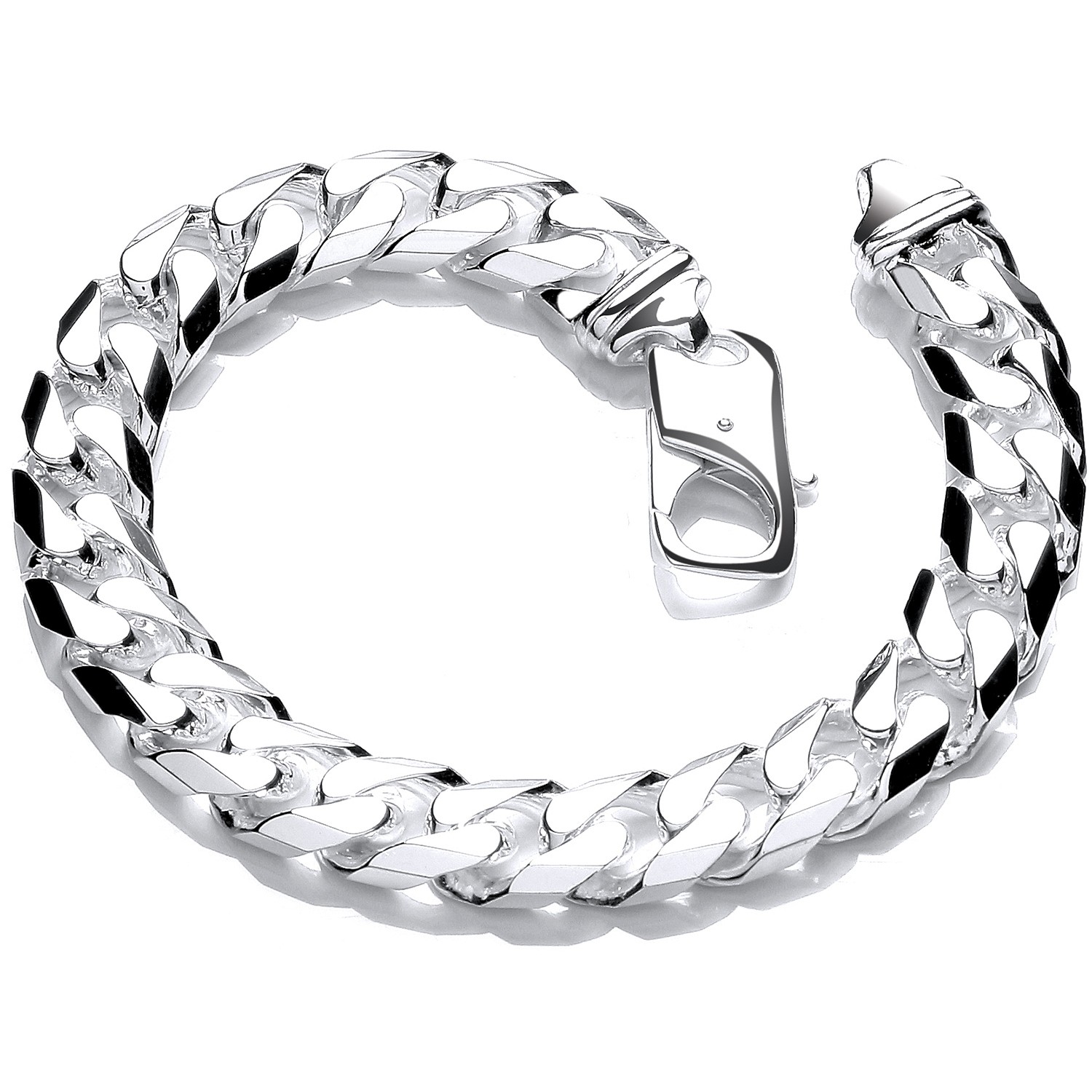 Heavy-Nine-Inch-Curb-Link-Sterling-Silver-Men's-Bracelet-BLSG066