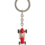 Sterling silver vintage racing car keyring with red and black vitreous enamel detailing by Deakin & Francis.