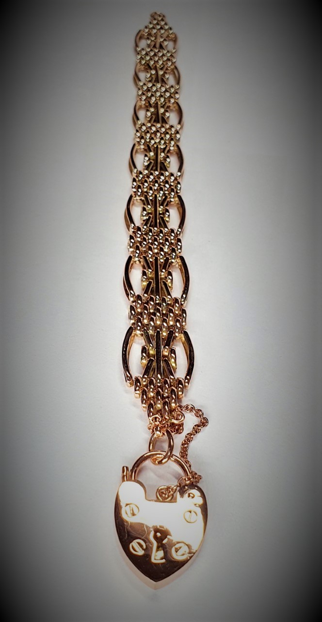 Fancy-Vintage-Rose-Gold-Gate-Bracelet-With-Padlock-Clasp-BLQ00020