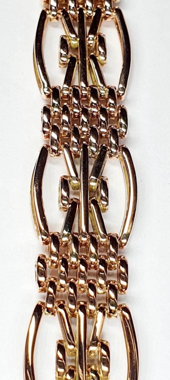 Fancy-Vintage-Rose-Gold-Gate-Bracelet-With-Padlock-Clasp-BLQ00020