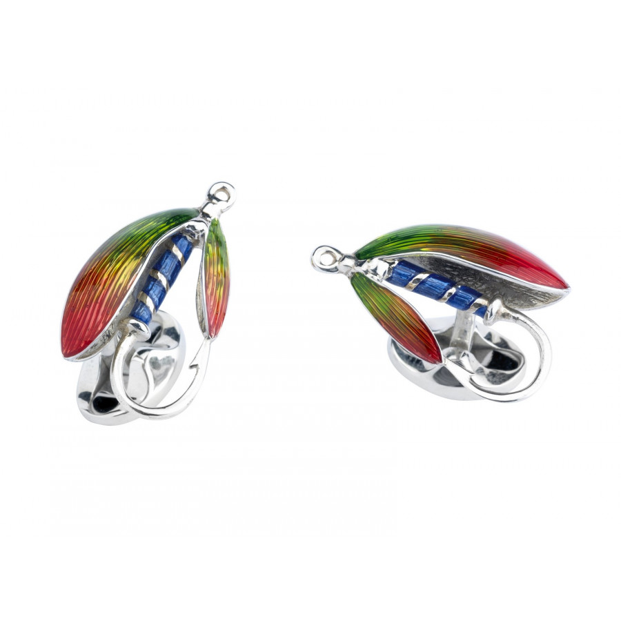 Sterling-Silver-Enamelled-Fly-Fishing-Cufflinks-By-Deakin-&-Francis-CK00298