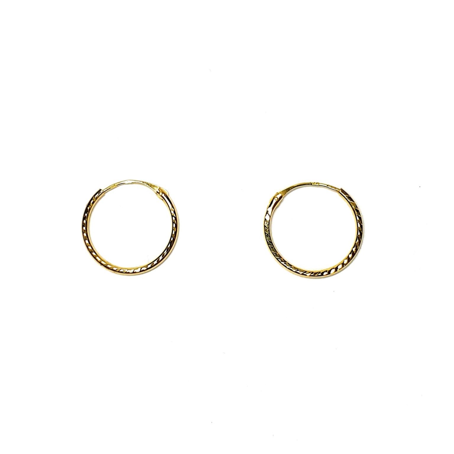 18ct-Yellow-Gold-15mm-Diamond-Cut-Sleeper-Earrings-EL00156