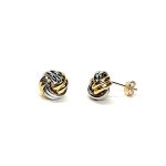 18ct-Yellow-&-White-Gold-Knot-Stud-Earrings-ESA00498