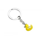 Deakin-&-Francis-Yellow-Enamelled-Sterling-Silver-Rubber-Duck-Keyring-Fob-KF0036.