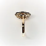 Vintage-Round-Garnet-Cluster-9ct-Gold-Ring-RQ00135