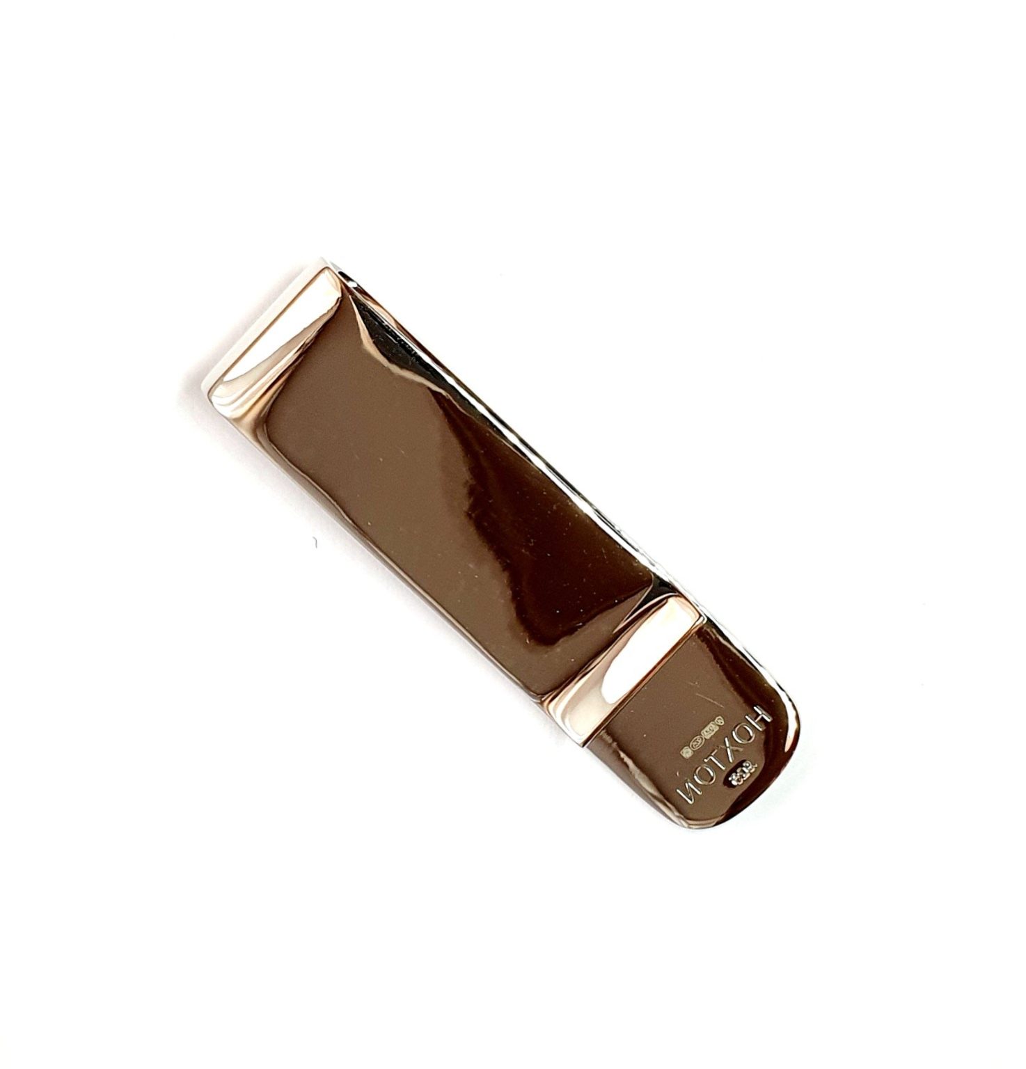 "Sterling Silver Textured Black Leather Money Clip with Shagreen Effect: 60mm x 16mm, featuring a plain polished back ideal for engraving. Elevate your style with this uniquely textured and customizable money clip, perfect for adding a touch of sophistication to any ensemble."