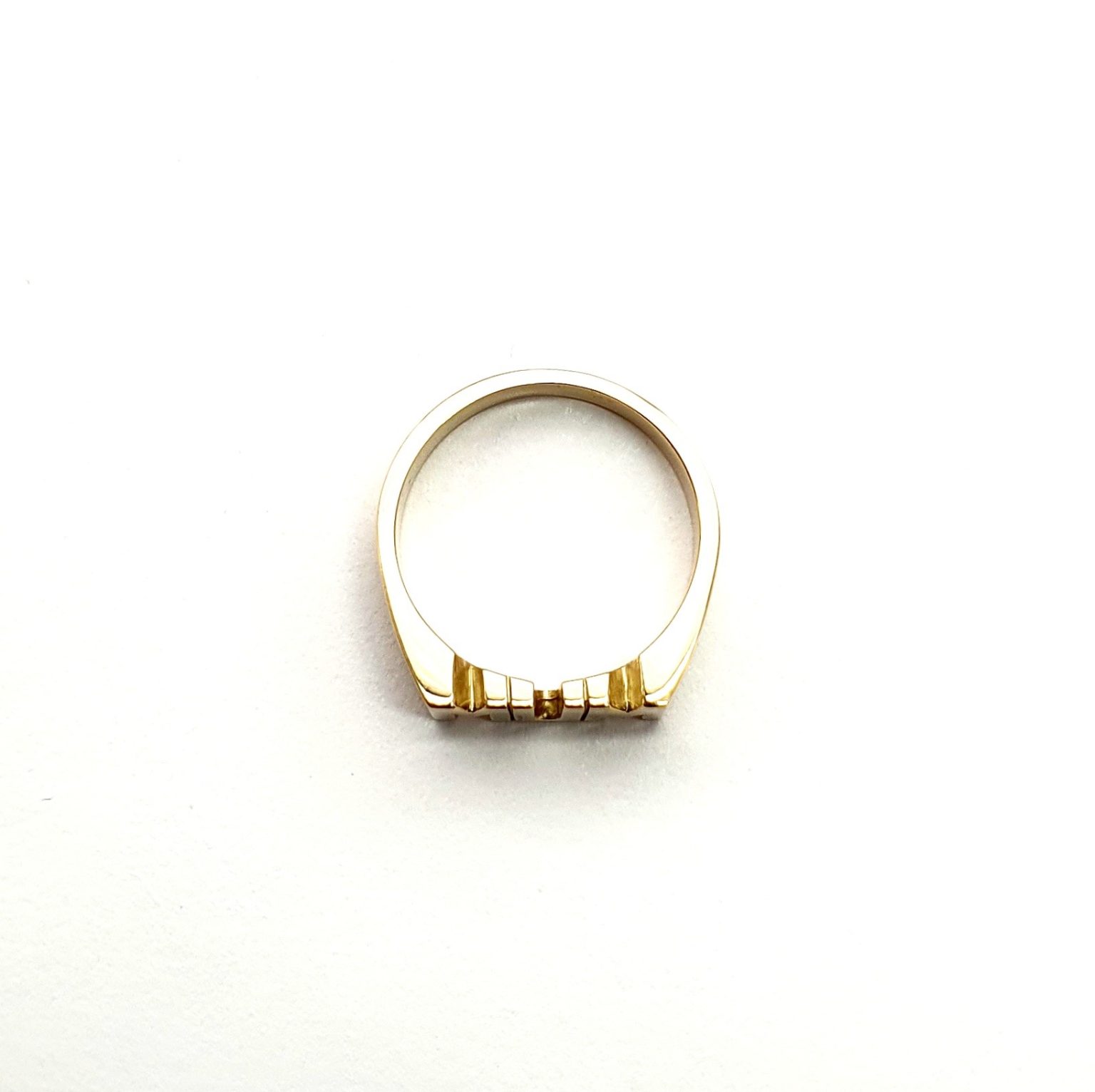 "Solid 9ct Gold Mum Ring - Highly polished, London workshop-crafted tribute to motherhood, customizable with optional hand engraving."