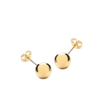 18ct yellow gold 7mm ball stud earrings pictured on a white back ground