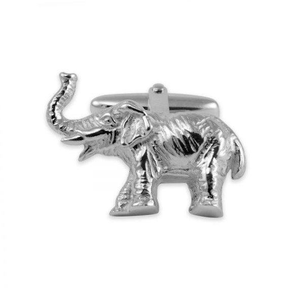 Made in real solid sterling silver, these elephant cufflinks measure 25mm x 18mm x 5mm and have a shiny polished finish