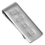 Casino-Royale James Bond Money-Clip (50mm x 18mm) with large feature hallmarks, similar to the one used in a James Bond film. Unisex is Ideal for Ladies and gentlemen and can be engraved for a personalised touch. (Stock number MC0034)