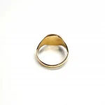 Crafted by hand in solid 9ct yellow gold, a classic premium 13mm x 13mm Round signet ring with a highly polished finish for tradition & style