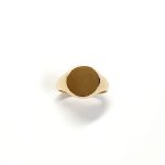 Crafted by hand in solid 9ct yellow gold, a classic premium 13mm x 13mm Round signet ring with a highly polished finish for tradition & style