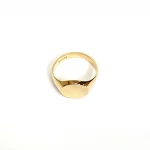 Crafted by hand in solid 9ct yellow gold, a classic premium 13mm x 13mm Round signet ring with a highly polished finish for tradition & style