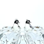 Sterling silver enamelled penguin cufflinks on ice CK00309.