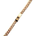 Men's heavy 9ct gold identity bracelet nine inches long weighing 111.3 grammes